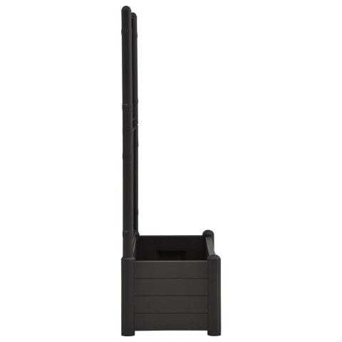 SKRZYNIA NA ROŚLINY Z TREJAŻEM 100X43X142CM PP ANTRACYT