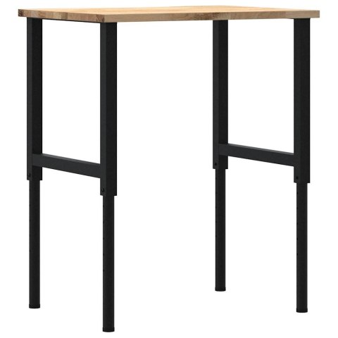 STOLIK ROBOCZY 80X60X(71,5-98)CM DREWNO DĘBOWE