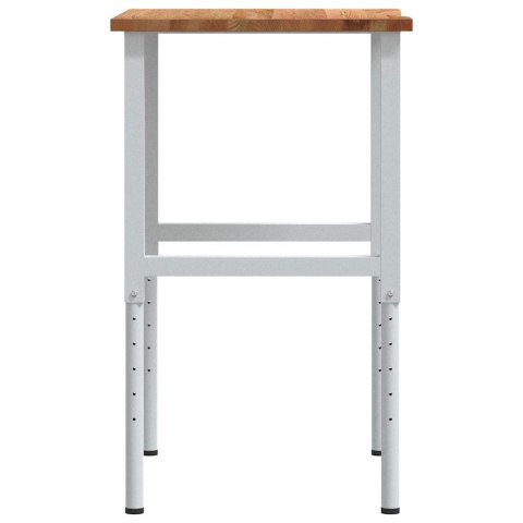 STOLIK ROBOCZY JASNY BRĄZ 80X60X(71,5-98)CM DREWNO DĘBOWE