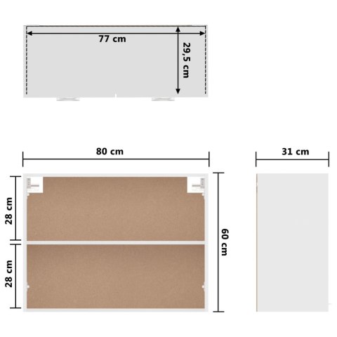 SZAFKA WISZĄCA BIAŁA 80X31X60CM