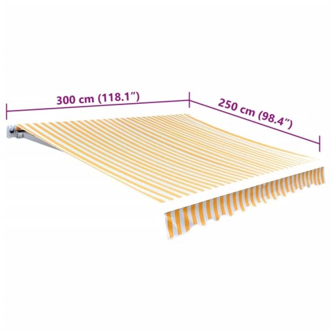 ZADASZENIE ŻÓŁTY SŁONECZNIKOWY I BIAŁY 3X2,5M (BEZ RAMY)