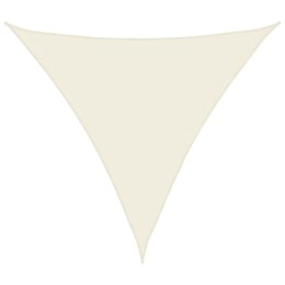 ŻAGIEL PRZECIWSŁONECZNY OGRODOWY WODOODPORNY MARKIZA TARAS TRÓJKĄTNY 4X4X4M KREMOWY