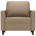 FOTEL KOLOR CAPPUCCINO 60CM OBITY SZTUCZNĄ SKÓRĄ