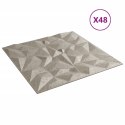 PANELE ŚCIENNE 48 SZT. BETON 50X50CM,XPS 12M² AMETYST