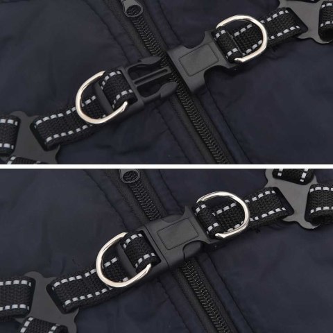 UBRANKO PŁASZCZ DLA PSA Z SZELKAMI WODOODPORNY GRANATOWY 2XL