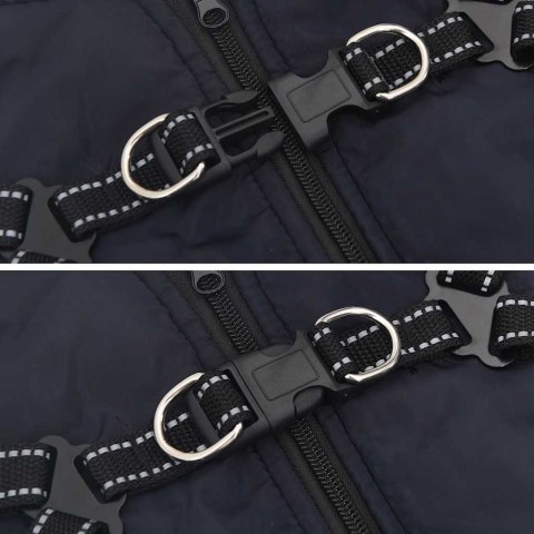 UBRANKO PŁASZCZ DLA PSA Z SZELKAMI WODOODPORNY GRANATOWY L