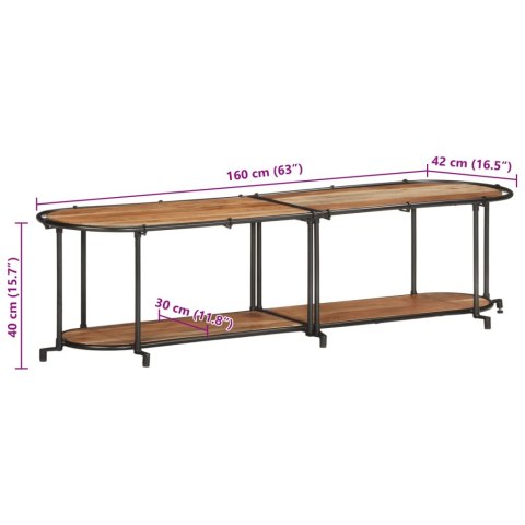 SZAFKA POD TELEWIZOR 160X42X40CM LITE DREWNO AKACJOWE