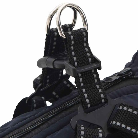 PŁASZCZ DLA PSA Z SZELKAMI WODOODPORNY GRANATOWY S