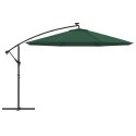 PARASOL WISZĄCY Z LED I METALOWYM SŁUPKIEM 350CM ZIELONY