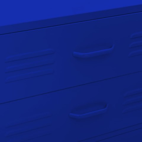 SZAFKA Z SZUFLADAMI GRANATOWA 80X35X101 5CM STALOWA