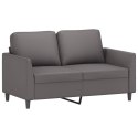 2-OSOBOWA SOFA SZARY 120CM SZTUCZNA SKÓRA