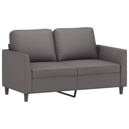 2-OSOBOWA SOFA SZARY 120CM SZTUCZNA SKÓRA