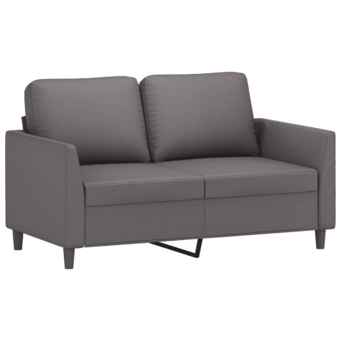 2-OSOBOWA SOFA SZARY 120CM SZTUCZNA SKÓRA