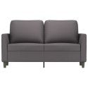 2-OSOBOWA SOFA SZARY 120CM SZTUCZNA SKÓRA
