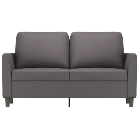 2-OSOBOWA SOFA SZARY 120CM SZTUCZNA SKÓRA