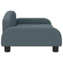 SOFA DLA DZIECI CIEMNOSZARA 70X45X30CM OBITA TKANINĄ