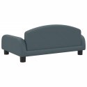 SOFA DLA DZIECI CIEMNOSZARA 70X45X30CM OBITA TKANINĄ