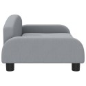 SOFA DLA DZIECI JASNOSZARA 70X45X30CM OBITA TKANINĄ