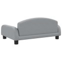 SOFA DLA DZIECI JASNOSZARA 70X45X30CM OBITA TKANINĄ