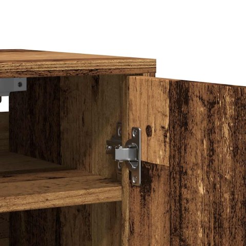 SZAFKI NA BUTY 2 SZT. STARE DREWNO 32X35X70CM