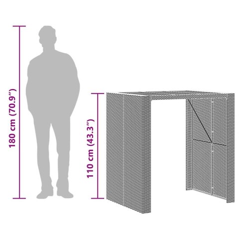 5-CZ. ZESTAW MEBLI BAROWYCH Z PODUSZKAMI SZARY