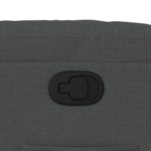 PODNOSZONY FOTEL ROZKŁADANY CIEMNOSZARY OBITY TKANINĄ