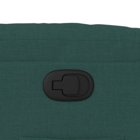 PODNOSZONY FOTEL ROZKŁADANY CIEMNOZIELONY OBITY TKANINĄ