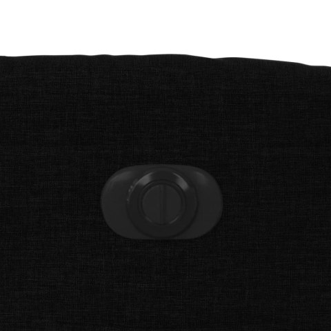 ELEKTRYCZNY FOTEL ROZKŁADANY CZARNY OBITY TKANINĄ