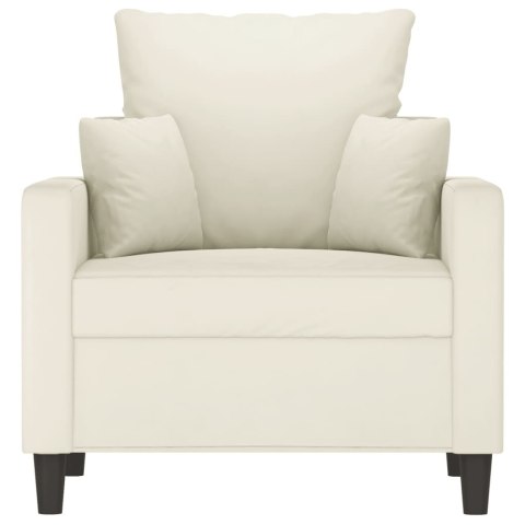 FOTEL KREMOWY 60CM OBITY AKSAMITEM