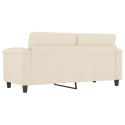 SOFA 2-OSOBOWA BEŻOWY 140CM TAPICEROWANA MIKROFIBRĄ
