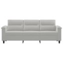 3-OSOBOWA SOFA JASNOSZARY 180CM TAPICEROWANA MIKROFIBRĄ