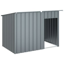 BUDA DLA PSA Z DACHEM ANTRACYTOWA 153X91X110CM STAL