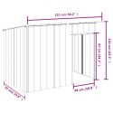 BUDA DLA PSA Z DACHEM ANTRACYTOWA 153X91X110CM STAL