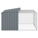 BUDA DLA PSA Z WYBIEGIEM ANTRACYTOWA 153X194X110CM STAL