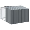 BUDA DLA PSA Z WYBIEGIEM ANTRACYTOWA 153X194X110CM STAL