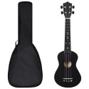 UKULELE SOPRANOWE Z POKROWCEM DLA DZIECI CZARNE 23"