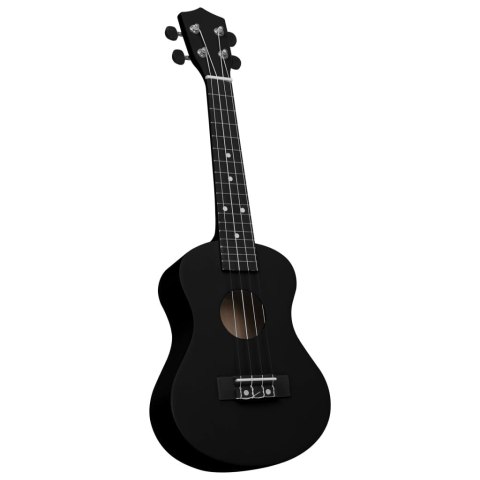 UKULELE SOPRANOWE Z POKROWCEM DLA DZIECI CZARNE 23"