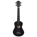 UKULELE SOPRANOWE Z POKROWCEM DLA DZIECI CZARNE 23"