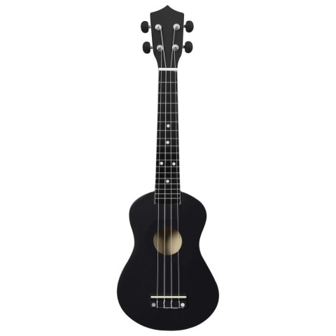UKULELE SOPRANOWE Z POKROWCEM DLA DZIECI CZARNE 23"
