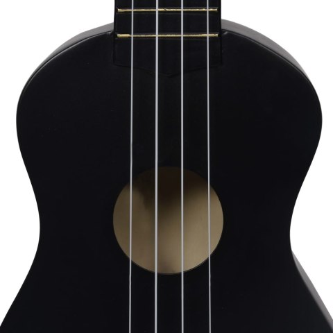 UKULELE SOPRANOWE Z POKROWCEM DLA DZIECI CZARNE 23"