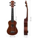 UKULELE SOPRANOWE Z POKROWCEM DLA DZIECI NATURALNE 23"