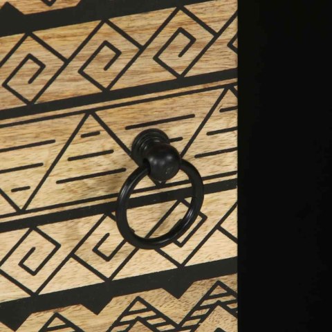 STOLIK KAWOWY CZARNY 100X54X40CM LITE SUROWE DREWNO MANGO