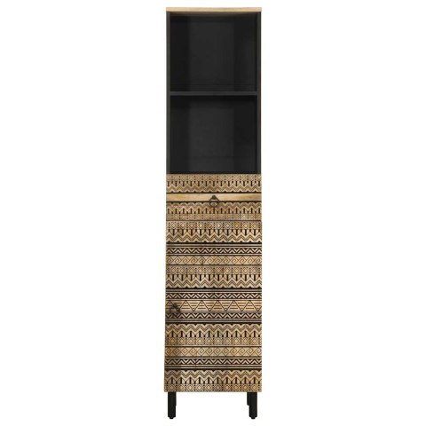 SZAFKA ŁAZIENKOWA 38X33,5X160CM LITE DREWNO MANGO