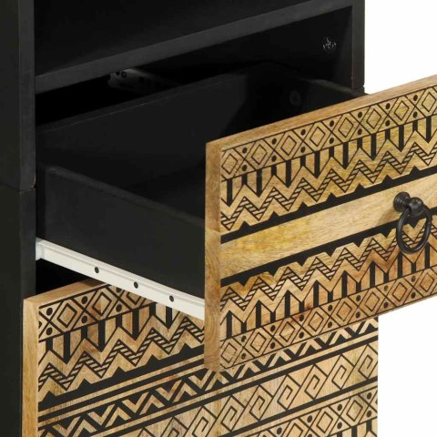 SZAFKA ŁAZIENKOWA 38X33,5X160CM LITE DREWNO MANGO