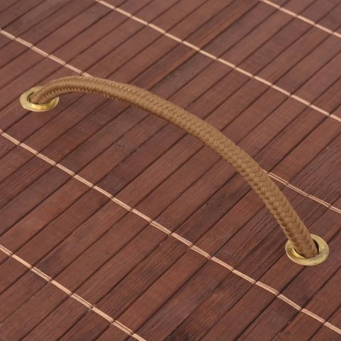 BAMBUSOWY KOSZ NA PRANIE PROSTOKĄTNY BRĄZOWY