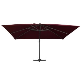 PARASOL WISZĄCY Z LED BORDOWY 400X300CM