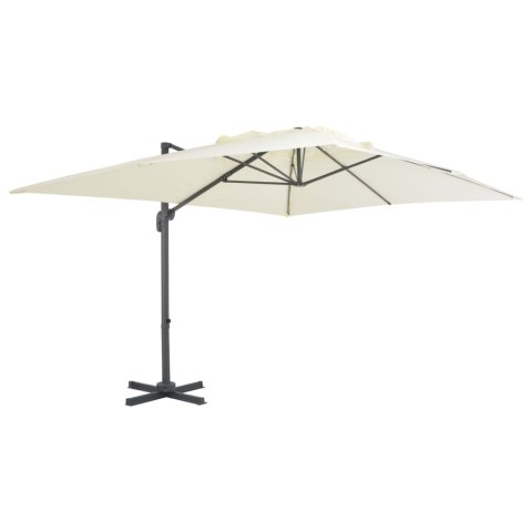 PARASOL WISZĄCY Z ALUMINIOWYM SŁUPKIEM 400X300CM PIASKOWY