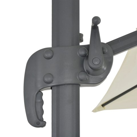 PARASOL WISZĄCY Z ALUMINIOWYM SŁUPKIEM 400X300CM PIASKOWY