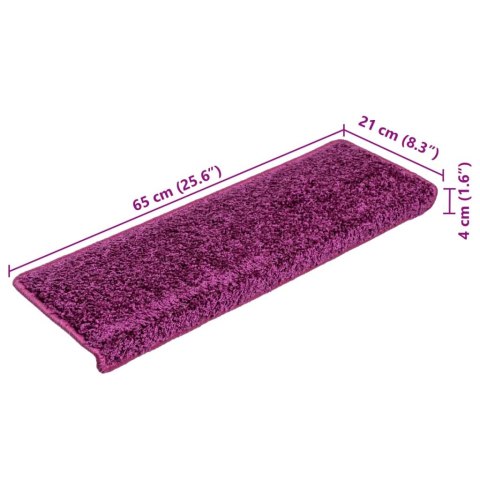 NAKŁADKI NA SCHODY 10 SZT. 65X21X4CM FIOLETOWE