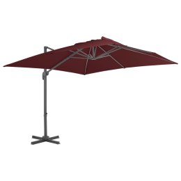 PARASOL WISZĄCY NA ALUMINIOWYM SŁUPKU BORDOWY 400X300CM